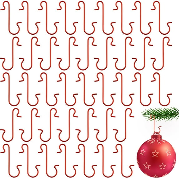 100 Pack Ornament Hooks, Christmas Ornament Hooks, Hooks for Christmas Ornaments, Christmas Tree Hooks for Ornaments, Ornaments Hooks for Christmas Trees, Christmas Tree Decoration Hangers