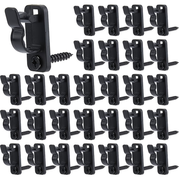 100 Pack Outdoor String Light Clips String Light Hanger Hooks Outdoor Screw Hooks Black Weatherproof Cable Hanger Hook