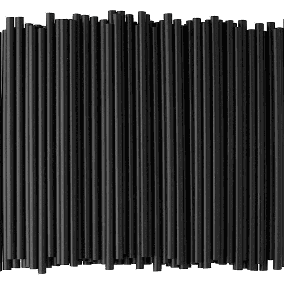 100 Pack Paper Straws Black -Friendly Drinking Bio for Party Supplies, Birthday, Mixed Drinks, Weddings, Restaurant, Food Service
