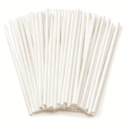 100 Pack Paper Straws White Biodegradable Eco-Friendly Drinking Bulk for Party Supplies, Bridal/Baby Shower, Birthday, Mixed Drinks, Weddings, Restaurant, Food Service, Drink Stirrer