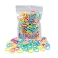 thumbnail image 1 of 100 Pack Pastel Colorful Nylon Elastics Hair Tie Girls' Ponytail Holder Accessories, 1 of 2