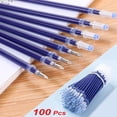 thumbnail image 1 of 100 Pack Pen Core Replacement Set, 13cm Long Ink Refills, 5ml, Smooth Writing, Red/Black/Blue, Universal Fit for Ballpoint and Pens, 1 of 9