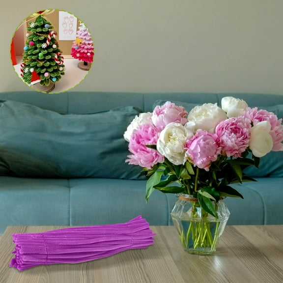 100 Pack Pipe Cleaners for Crafts, 12 Inch Chenille Stems, DIY Art Supplies, Bendable Fuzzy Sticks for Klds, Classroom, STEM Projects, Gift Making, Floral, Holiday Decorations