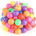 thumbnail image 1 of 100 Pack Pit Balls Plastic Macaron Ocean Balls Kids Toy Balls for 1-3 Years Old Boys Girls, 1 of 9
