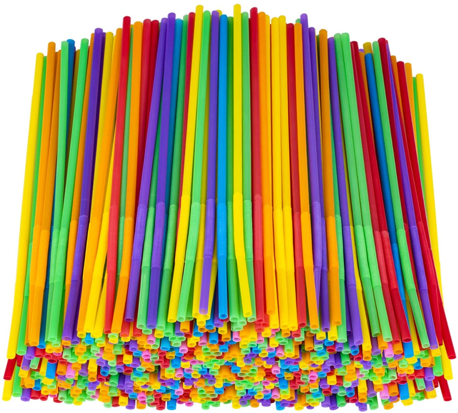 Naturalik Multi-Color Paper Straws 300-Pack (10 Colors)