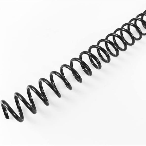 100 Pack Plastic Spiral Binding Coils, 10mm(3/8"), 75 Sheet Capacity, 4:1 Pitch, Black, 48Loops, for Letter Size, for Students and Coworkers