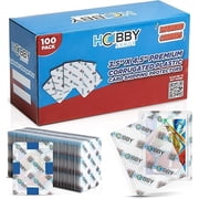 100 Pack Plastic Trading Card Shipping Protector by Hobby Armor, 3.5" x 4.5" with Rounded Corners, Translucent Plastic and Vibrant Multi-Color Card Protector to Guard Cards From Dings, Cardboard Alt