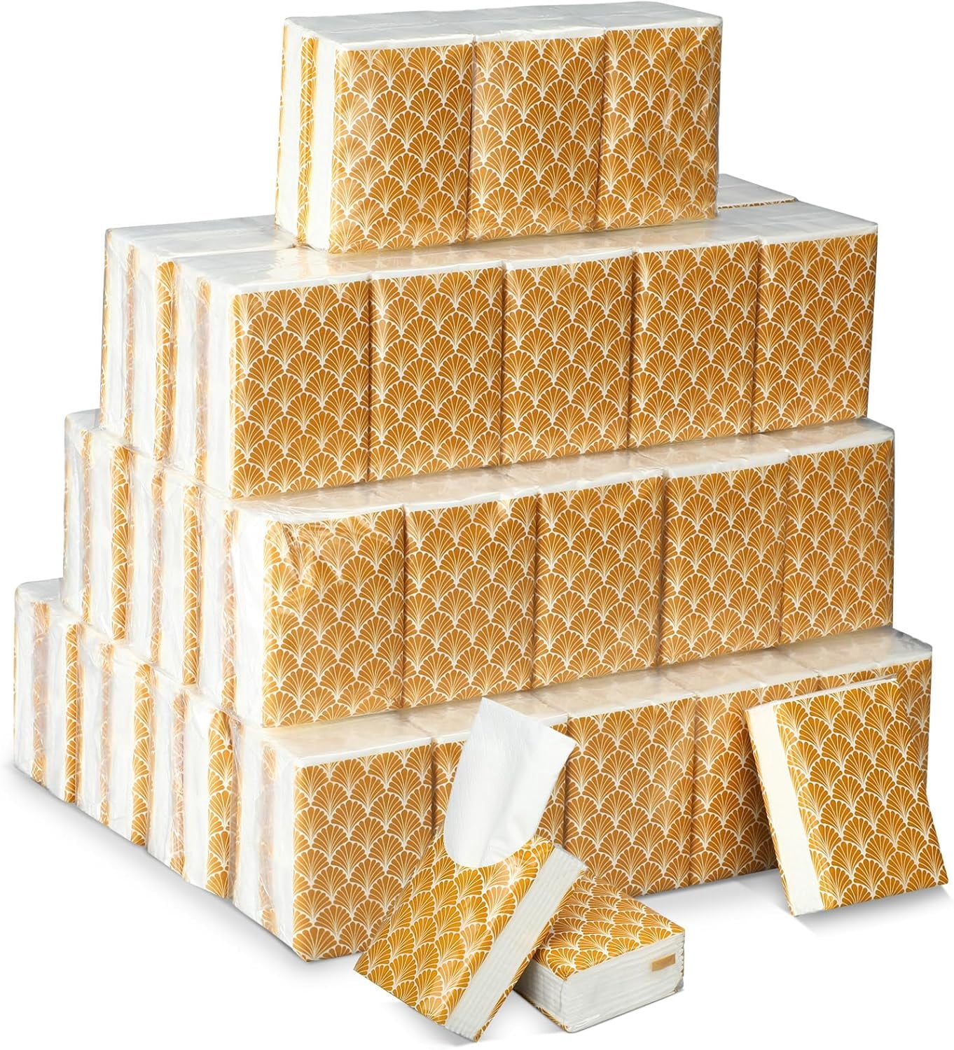 120 Pack Travel Tissue Pockets - 7 Sheets Each, 3 Ply, Cross & Bless You Design, Bulk Mini Tissues For Weddings, Parties, Gifts