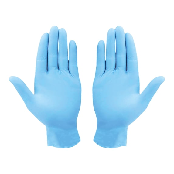 Nitrile Examination Blue Disposable Gloves, 100 Pack Box, Size Large, 4-Mil Thick Durable Strong Multi-Purpose Powder-Free Latex-Free