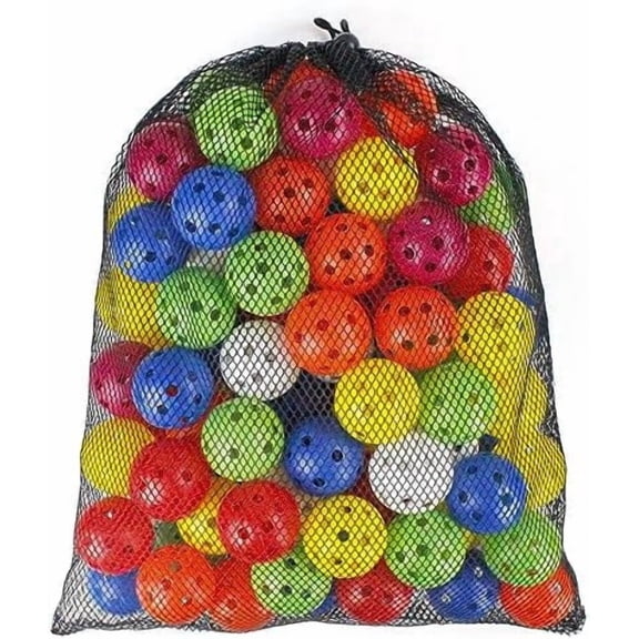 100 Pack Practice Golf Balls Airflow Hollow Plastic Golf Balls Practice Trainingor Driving Range, Swing Practice, Home Pool Balls