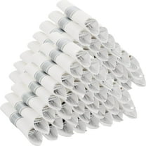 100 Pack Pre Rolled Silver Plastic Silverware Set with Napkins,Disposable Wrapped Heavy Duty Cutlery Set for Wedding Birthday Party-100 Forks,Knives,Spoon,Utensils Set,Plasticware Bulk
