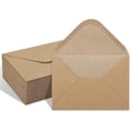 thumbnail image 1 of 100 Pack Premium 4×6 Kraft Contour Flap Envelopes – Wet-Adhesive Seal A4 Envelopes | Ideal for Wedding Invitations, Engagement Announcements, RSVP Cards & Special Occasion Mailings, 1 of 6