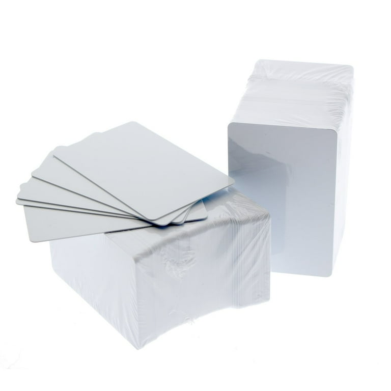 PVC cards- 100 pack. Plain white, credit card size, .30 mil