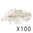 100 Pack RJ11 6P4C CAT3 Cable Telephone CrimpOn Connector Modular