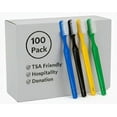 thumbnail image 1 of 100 Pack Regular Soft Bristle Toothbrushes in Assorted Colors - Hospitality, Hotel, Homeless Shelter, Donation, Charity Drive, Disaster Relief Supplies - 100 Brushes, 1 of 6