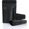 thumbnail image 1 of 100 Pack Resealable Stand Up Bags, 6.3" x 9.4" Smell Proof Foil Pouch Bags, Sealable Food Storage Pouches, Durable Mylar Bags for Snacks, Coffee, and Herbs (Black), 1 of 8