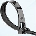 thumbnail image 1 of 100 Pack Reusable Cable Ties Black 400mm x 7.6mm Heavy Duty Strong Nylon Large Zip Ties 16 Inch Fold Thick Resolvable Plastic Ties, 1 of 4