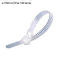 thumbnail image 1 of 100-Pack Reusable Nylon Cable Ties with Adjustable Locking Buckle for Organizing Wires and Home Use, 1 of 6