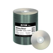 100 Pack Ritek Pro Professional Grade CD-R 52X 700MB Shiny Silver Lacquer Silk Screen Printable Blank Media Recordable Disc