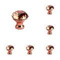 100-Pack Rose Gold Crystal Drawer Knobs - 30mm Diamond-Cut Glass, Aluminum Alloy Base, 1.18" Diameter, Elegant Cabinet Pulls for Doors, Wardrobes & Dressers