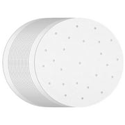 Juvale Disposable Air Fryer Liners - 10-Inch Round White 100-Pack - Perforated Parchment Paper Sheets for Dumplings, Buns & Dim Sum - Steamer Basket Liners & Air Fryer Accessories