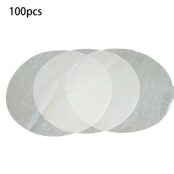 100 Pack Round Parchment Paper Liners | Non-Stick, Pre-Cut for Baking, Steaming, Air Fryer - Ideal for Bread, Snacks, Dumplings & More