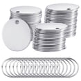 thumbnail image 1 of 100 Pack Round Stamping Blanks Stainless Steel Blank Tags, 1 of 7
