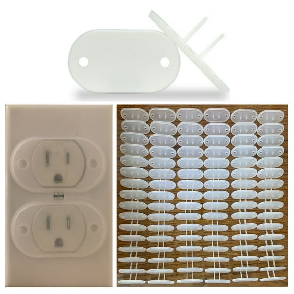 SafetyCaps 100 Pack Anti-choking Safety Plug Outlet Safety Cover