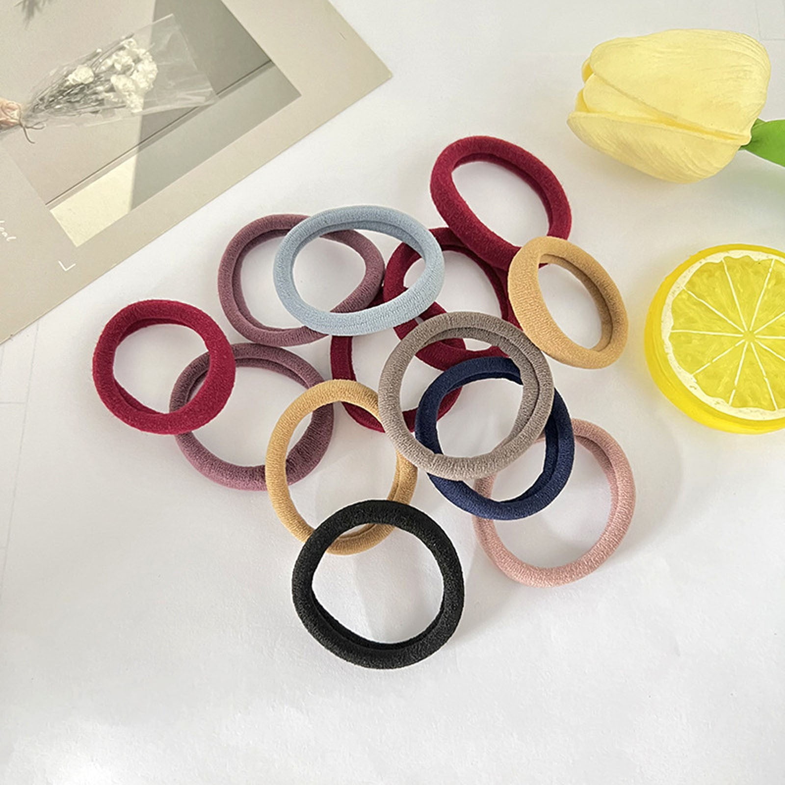 100 Pack Seamless Hair Ties Bulk High Stretch Cat Hair Barrette Hair
