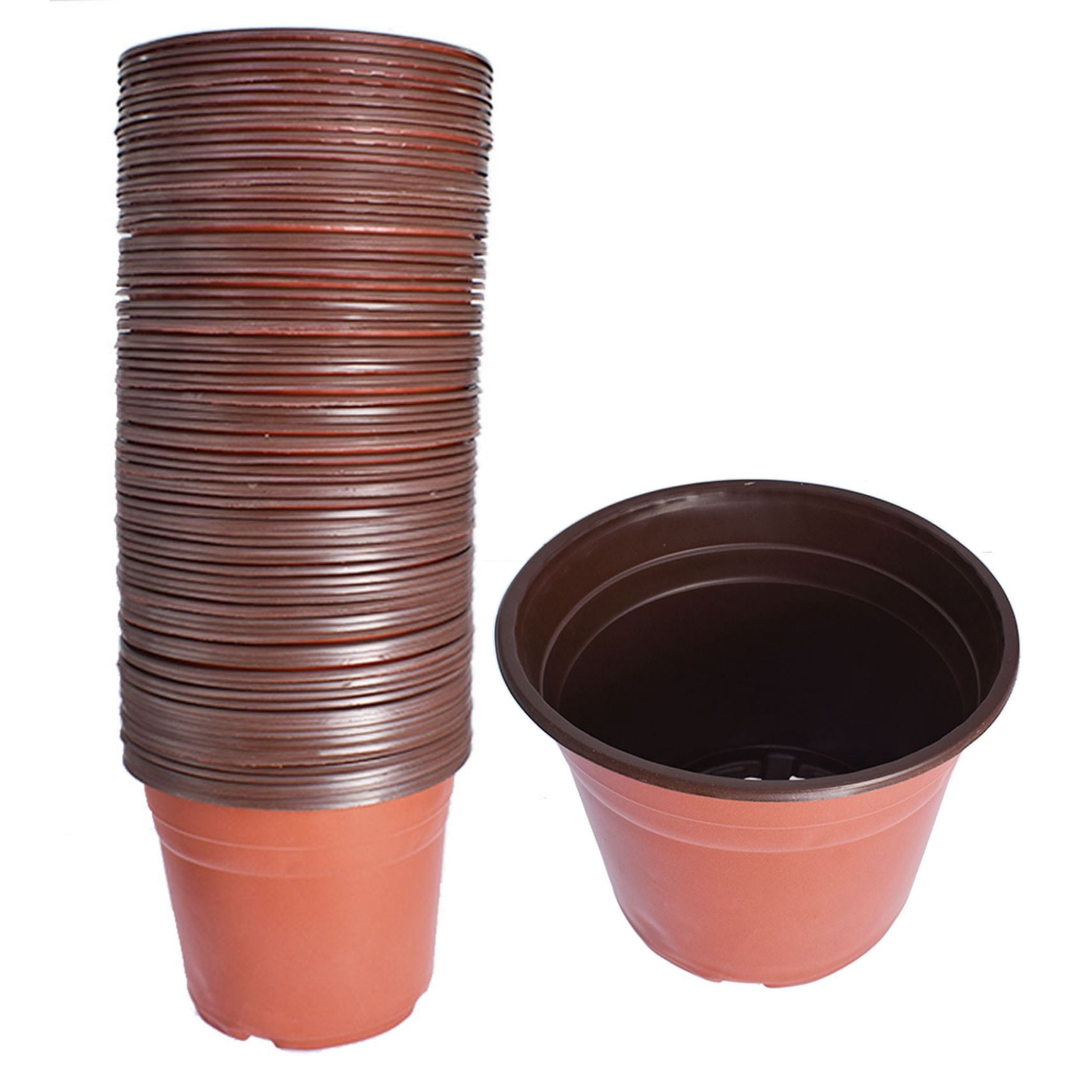 100-Pack Seed Starting Pots, 9.4" x 6.7" Seedlings Flower Plant Container Plastic Plants Nursery Pot for Starting Seedlings Succulents