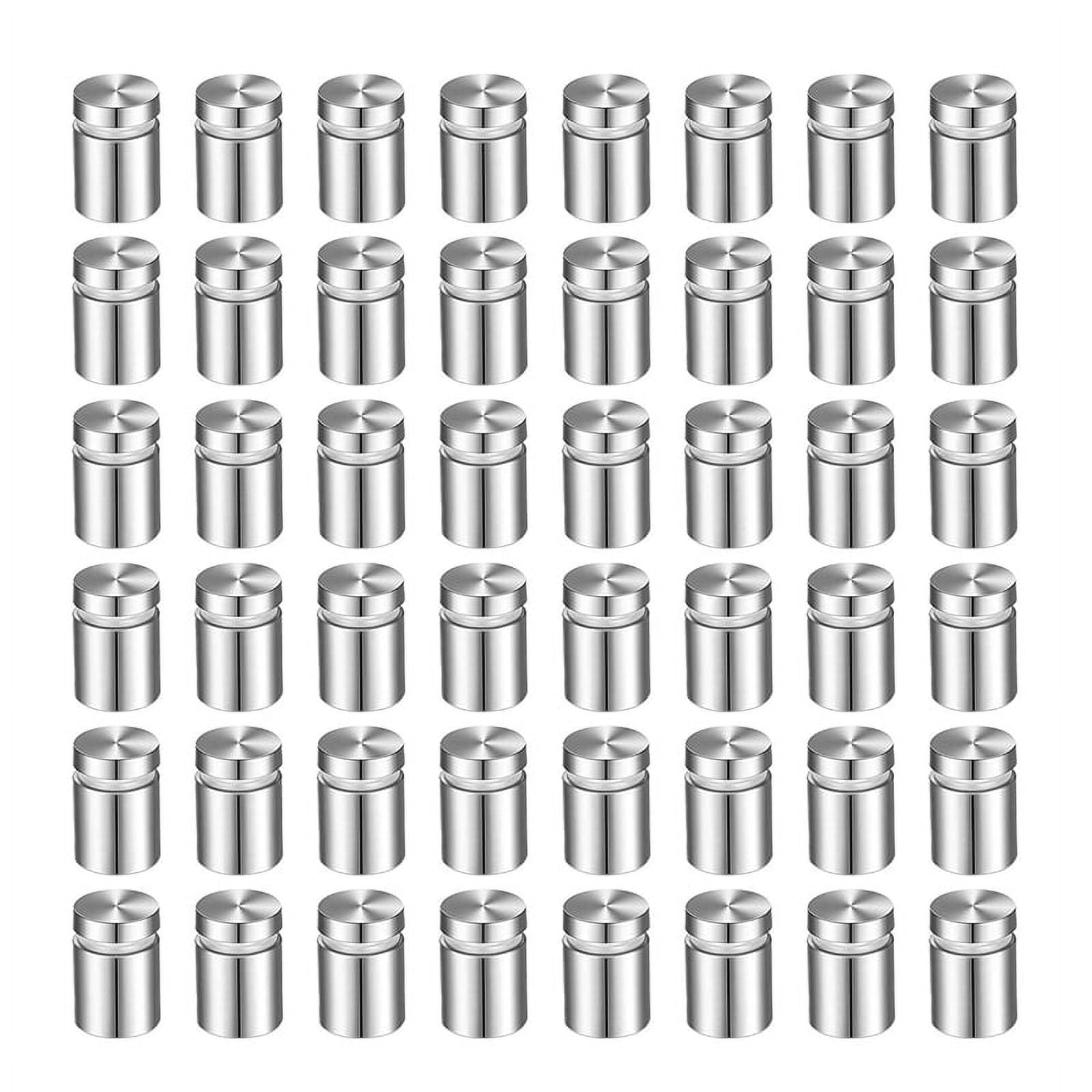 100 Pack Sign Standoff Screws Advertising Screws Stainless Steel Wall Standoff Mounts Glass Acrylic Nail (1/2 x 1 Inch)