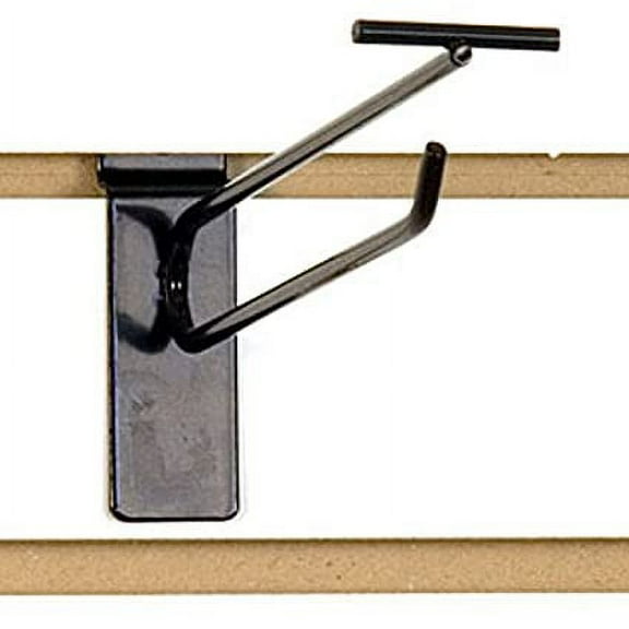 100 Pack - Slatwall Scanner Hook in Black 8 Inches