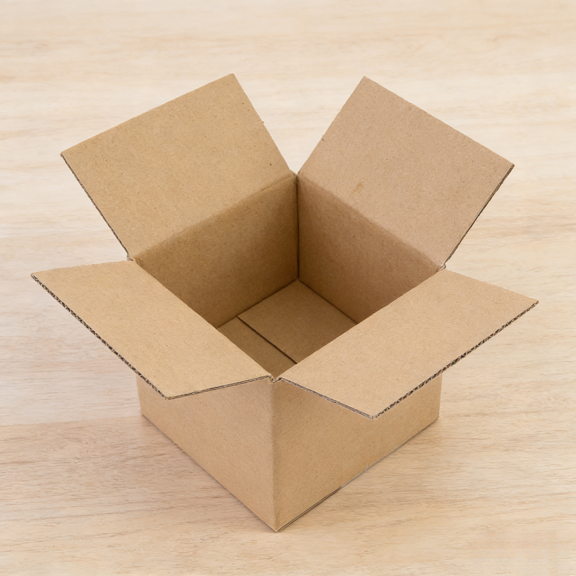 100 Pack Small Corrugated Paper Boxes 4x4x4 inch Yellow, Square Shipping Packing Moving Boxes for Small Items Crafts Jewelry Gifts, Foldable Lightweight Mailing Boxes for Business Home Storage