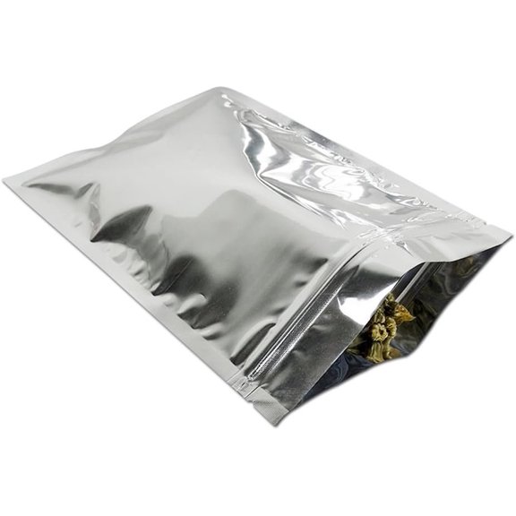 100 Pack Small Resealable Mylar Bags 3.94x5.9 inch Heat Seal Foil Bags Zipper Lock Mylar Storage Pouch for Coffee Travel Sample Packaging Bags wth Notch