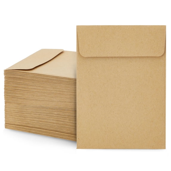 Juvale Seed Packets - 4.5 x 3.25 In, Brown, 100 Pack - Blank Seed Packets for Coins & Mini Parts Storage, DIY Craft Use