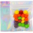 thumbnail image 1 of 100 Pack Smell Proof Bags 3.3x5.1 Inches, Resealable Mylar Bags Food Safe Material ZipLock Food Storage Foil Pouch Bag, Holographic Rainbow Color (3.3 x 5.1 Inch)…, 1 of 5