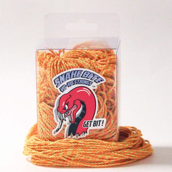 100 Pack Snake Bite String- 100% Polyester Yo-Yo Strings - Twisted Tangerine