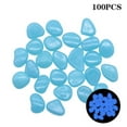 thumbnail image 1 of 100-Pack Solar-Powered Glow in the Dark Pebbles - 2-3CM Luminous Garden Stones for Outdoor & Indoor Decor - Green, White, Blue, Yellow - No Battery Needed, Eco-Friendly Resin Rocks, 1 of 2