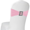 thumbnail image 1 of 100 Pack Spandex Stretch Chair Sashes Bows Elastic Chair Cover Bands Ties with Buckle Slider for Wedding Party Banquet Restaurant Baby Shower Chairs Decorations (Pink), 1 of 7