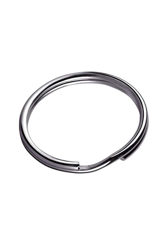 100-Pack Split Key Rings (1 Inch/25mm) - Silver Nickel Metal Keychain Rings for Keys,DIY Crafts,Bags & Accessories - Durable Bulk Keyring Hardware with Smooth Edges