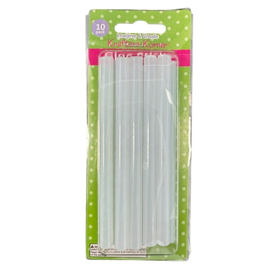 100 Pack Standard Glue Sticks for Crafting, DIY, School Projects and Repairs, Strong, Durable Bond for Paper, Cardboard, Fabric and More, 10/Pack, Bulk, Off White