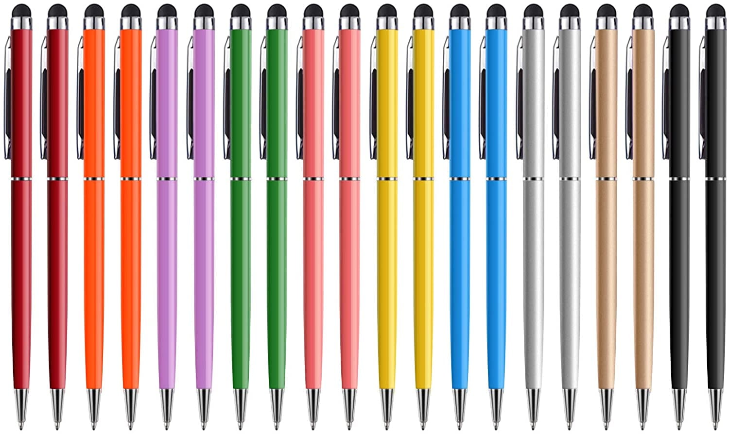 100 Pack Stylus Pens 2 in 1 Touch Screen & Writing Pen, Sensitive