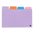 thumbnail image 1 of 100 Pack Tabbed Index Cards 3x5 Lined Index Card Dividers with Tabs 3" x 5" Colored Lined Note Cards Ruled Tab Dividers Flashcards for Study Flashcards,Thick Ink-Proof Paper Dual Sided Blank,Purple, 1 of 9