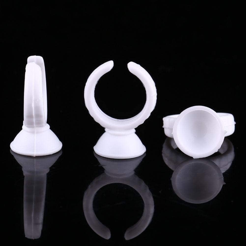 100 Pack Tattoo Ink Rings Disposable Microblading Pigment Glue Holder ...