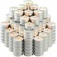 thumbnail image 1 of 100 Pack Tea Light Candles Bulk Pack 3 hours Burn White Unscented, 1 of 5