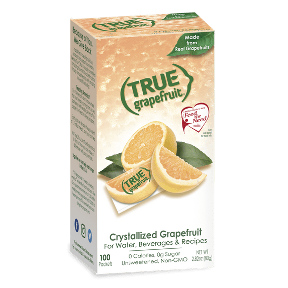 (100 Pack) True Grapefruit Sugar & Caffeine Free Powdered Drink Mix