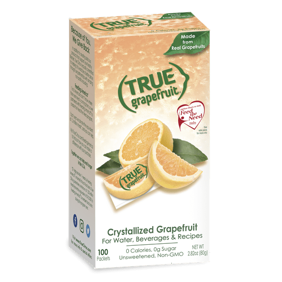 (100 Pack) True Grapefruit Sugar & Caffeine Free Powdered Drink Mix