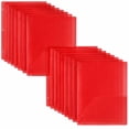 thumbnail image 1 of 100 Pack Two Pocket Plastic Translucent 3-Ring Hole Punch Folders, 11.5”L x 9.5”W for Filing / Storing Paper Work, Red, 1 of 6