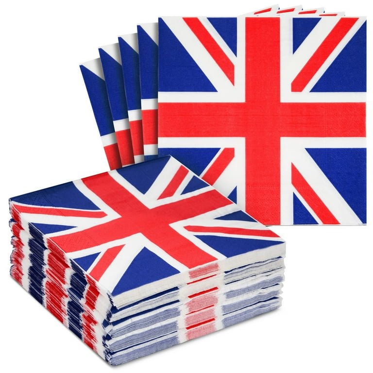 Union Jack Vintage Print Paper Plates Adult White Union Jack Vintage Print Paper Plates Adult White