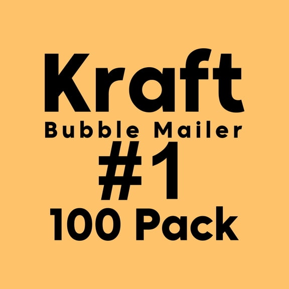 Mailerview Kraft Bubble Mailers 7.25x12, Self Seal Padded Envelopes #1, 100 Pack Bulk